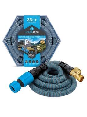 Hydrotech 25ft Expandable Garden Hose - Blue/Grey